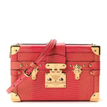 Metalic Lizard Petite Malle Pink