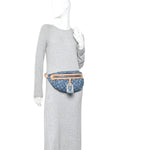 Monogram Denim High Rise Bumbag Blue