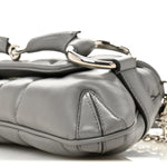 Nappa Vertical Matelasse Small Maxi Horsebit Chain Shoulder Bag Gray