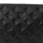 Lambskin Embossed Monogram Coussin PM Black