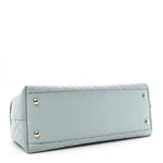 Caviar Quilted Small Coco Handle Flap Light Blue