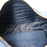 Nubuck Small Arque Shoulder Bag Aviation Blue