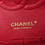 Lambskin Quilted Medium Double Flap Red