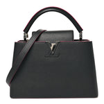 Taurillon Capucines PM Black Fuchsia
