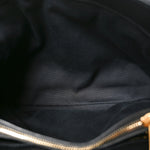 Calfskin Y Quilted Monogram Medium Loulou Chain Satchel Black