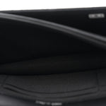 Shiny Crumpled Calfskin Crystal Quilted Precious Handle Clutch With Chain Black