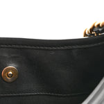 Calfskin Quilted Hobo Black