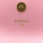 Lambskin Quilted Pick Me Up Mini Wallet On Chain Light Pink