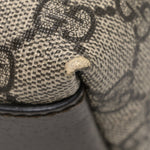GG Supreme Monogram Textured Dollar Calfskin Web Small Ophidia Dome Shoulder Bag Beige Ebony New Acero