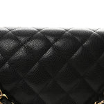 Caviar Quilted Maxi Double Flap Black