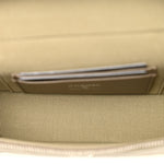 Caviar Quilted Top Handle Slim Vanity With Chain Dark Khaki