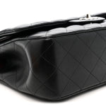 Lambskin Quilted Jumbo Double Flap Black