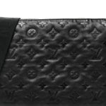 Lambskin Embossed Monogram Coussin PM Black