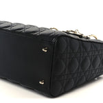 Lambskin Cannage Medium Lady Dior Black