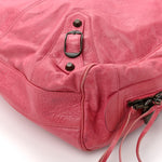 Agneau Classic Hardware Briefcase Tote Pivoine