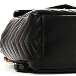 Lambskin Matelasse Monogram Joe Backpack Black