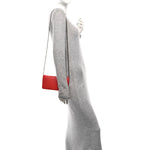 Nappa Intrecciato Continental Wallet on Chain Red