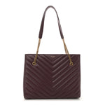 Grain de Poudre Matelasse Chevron Medium Tribeca Shopping Bag Rouge Legion