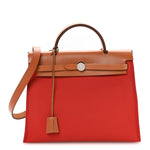 Vache Hunter Toile Herbag Zip 31 PM Rouge Tomate Natural