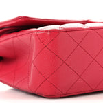Caviar Quilted Medium Double Flap Dark Pink
