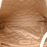 Shiny Calfskin Quilted Small Chanel  White