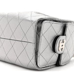 Metallic Caviar Quilted Mini Chanel 25 Handbag Anthracite