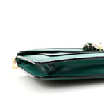 Calfskin Serpenti Forever Flap Clutch  Emerald Green