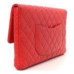 Lambskin Quilted Flap Clutch Red
