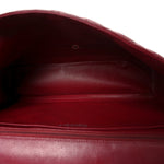 Caviar Quilted Maxi Single Flap Dark Red