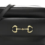 Textured Calfskin Small Horsebit 1955 Shoulder Bag Black