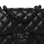 Lambskin Quilted Mini Square Flap So Black