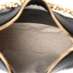 Calfskin GG Matelasse Mini Hobo Shoulder Bag Black