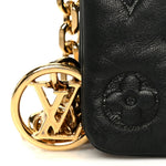 Lambskin Embossed Monogram Pochette Coussin Black