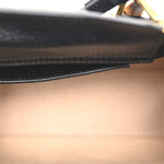 Textured Dollar Calfskin Web Small Diana Shoulder Bag  Black