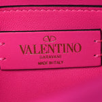 Nappa Lacquer Monochrome Small Roman Stud Shoulder Bag Pink PP