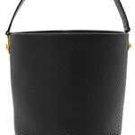 Grained Calfskin Small N/S Hook Tote Black