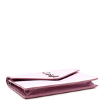 Metallic Calfskin Monogram Envelope Chain Wallet New Azalea