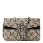 GG Supreme Monogram Super Mini Dionysus Shoulder Bag Black