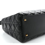 Lambskin Cannage Medium Lady Dior Black