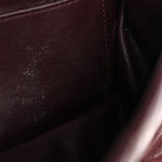 Lambskin Quilted Mini Rectangular Flap Burgundy