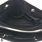 Lambskin Quilted Chic and Soft Shopping Tote Black