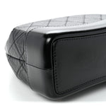 Aged Calfskin Quilted Small Gabrielle Backpack Black