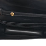 Shiny Calfskin Triomphe Margo Wallet on Chain Black