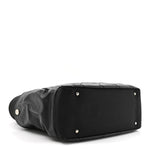 Coated Canvas Quilted Large Paris Biarritz Tote Black
