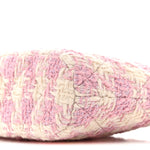 Tweed Quilted Mini Clutch With Chain Pink