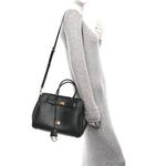 Smooth Calfskin Small Bel Air Carry All Bag Black
