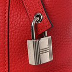 Taurillon Clemence Picotin Lock 18 PM Rouge Tomate
