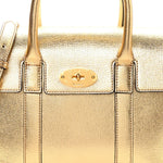 Metallic Printed Goatskin Small Bayswater Satchel Gold