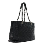 Caviar Quilted Grand Shopping Tote GST Black