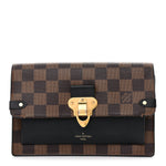 Damier Ebene Vavin Chain Wallet Black